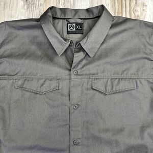 Magpul‎ Mens XL Short Sleeve Button Up Shirt Charcoal Gray Tactical Utility